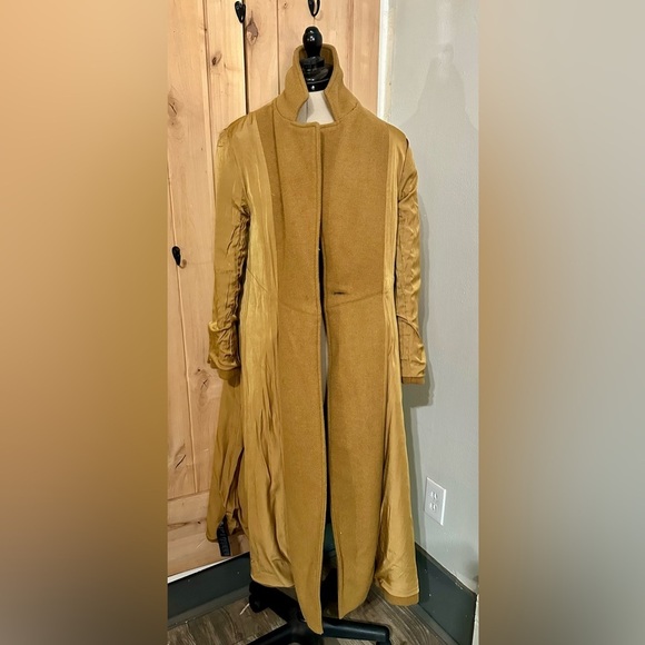 Free People Victoria Pleated Trench Coat Camel XS EUC - Picture 16 of 16